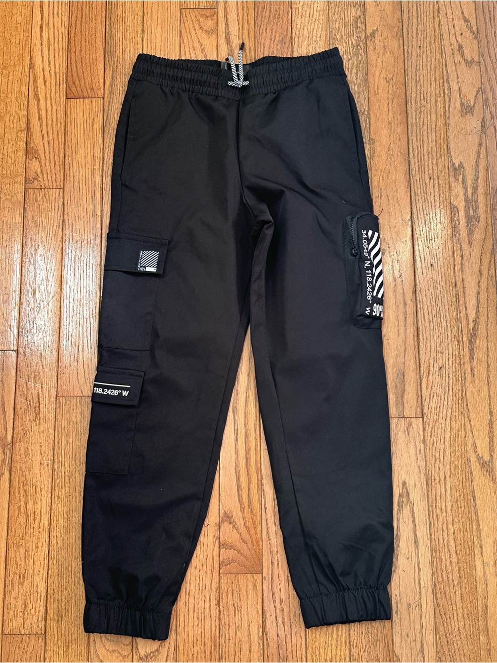 Public Record Black Cargo Jogger Pants with Utility Pockets size 10
